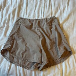 Nike Tan Athletic Shorts Lightweight Elastic Waist